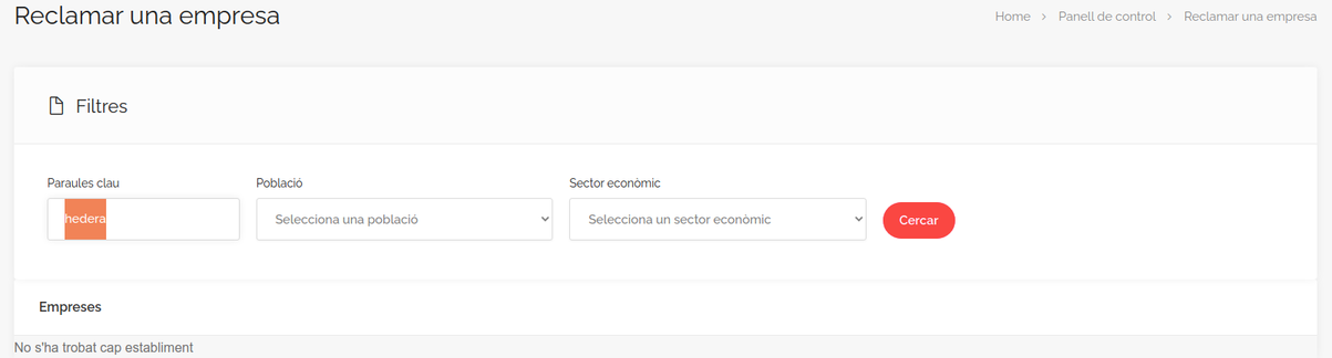 Reclamar empresa publicada empresa